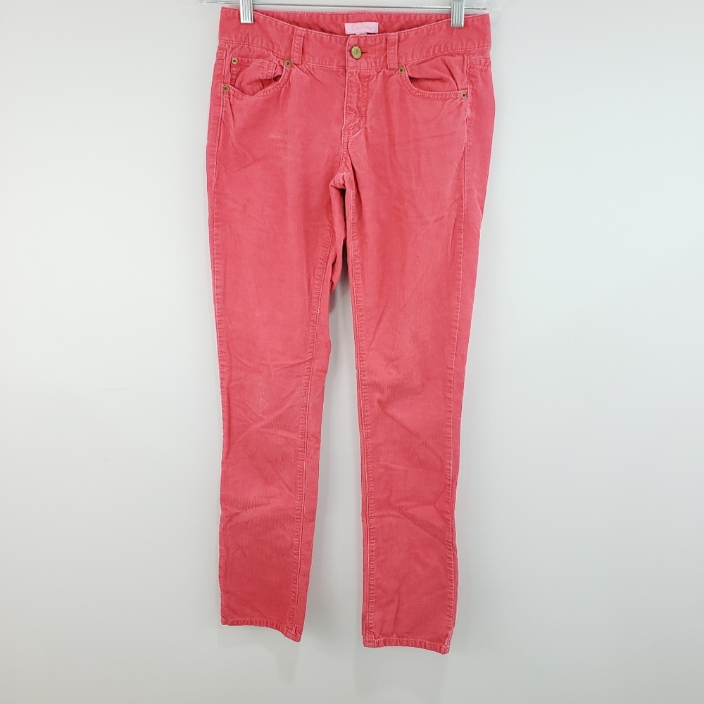 Lilly Pulitzer Pink Corduroy Skinny Pants